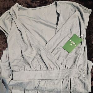 HALARA Soft Turquoise V-Neck Pants Romper